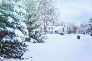 snow neighborhood in Minnesota