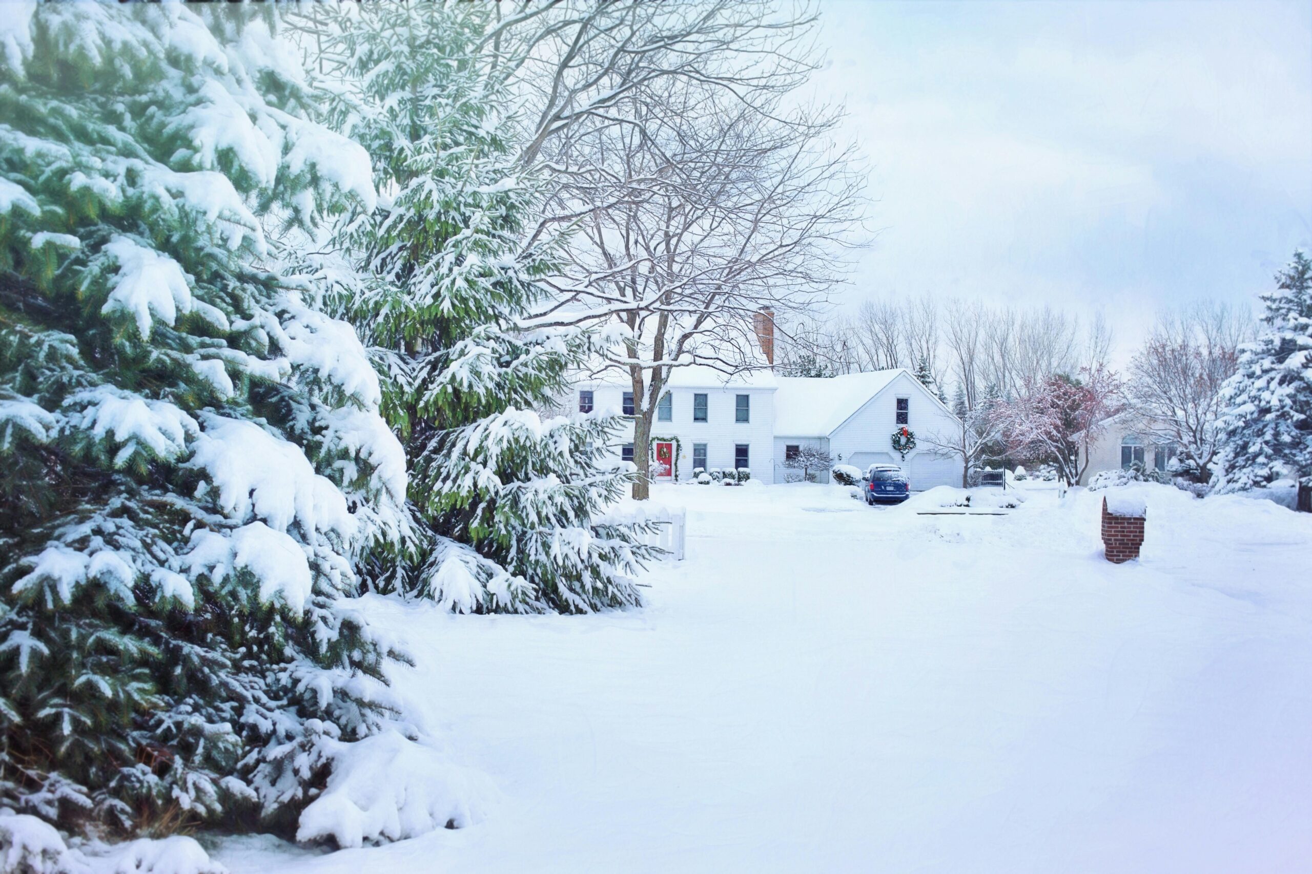 snow neighborhood in Minnesota